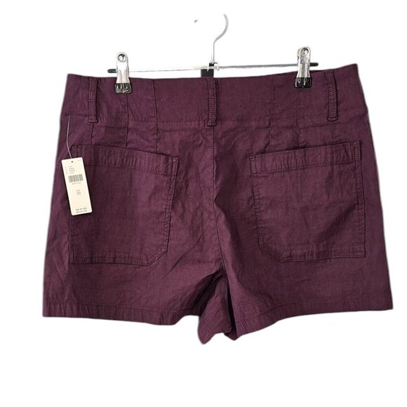 Anthropologie Maeve The Colette Shorts - Linen Blend, High Rise Stretch, Size 32 - Picture 2 of 9